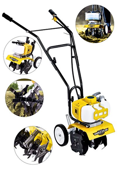DOZZER Alman Professional 2.4hp Çelik Şanzuman Bakır Sargılı Benzinli Mini Dip Kenar Çapalama Makinesi