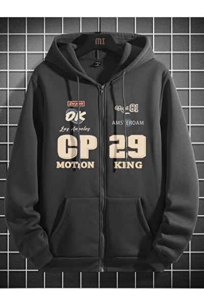 modaberry Cp 29 Motion King Hanorac Cardigan cu fermoar - Hanorac de iarnă cu...