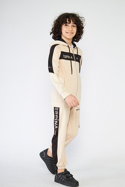 LİVE SPORT Children's Zippered Transfer Printed Diving Tracksuit Set