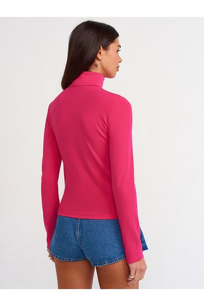 Dilvin 50167 Bluză cu guler-fucsia