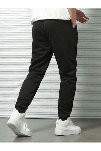 modaberry Flame Sneaky Face Sweatpants Jogger - Μαύρο εμπριμέ ψηλόμεσο ελαστικό πόδι