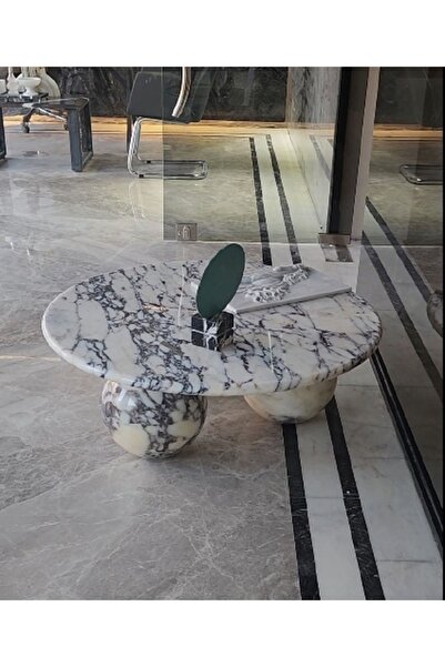 Sümeyra Marble Art CALACATTA VİOLA - DOĞAL BEYAZ ÜZERİ MOR GEÇİŞLİ MERMER ORT...