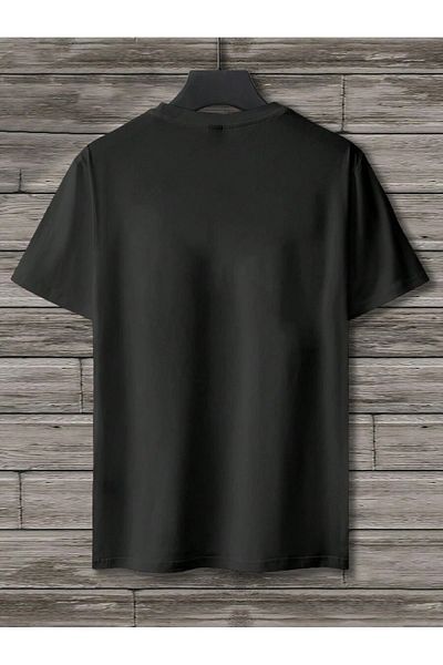 modaberry Tricou Paris First - Negru Imprimat Oversize Mânecă Scurtă Decolteu Crew