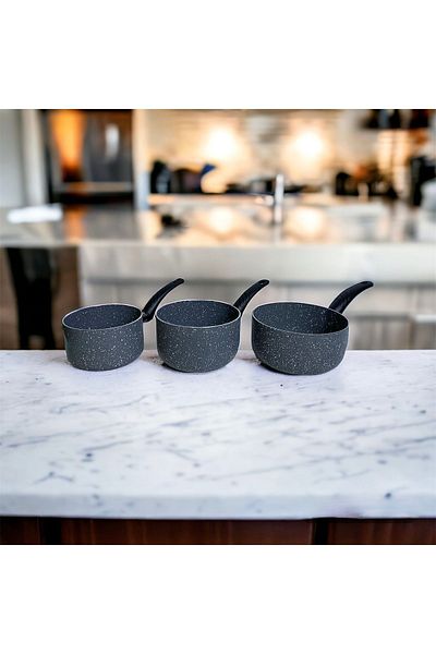Gerçektrend Granite Milk Sauce Bowl 18cm Gray Color