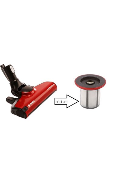 Bosch Unlimited Proanimal Serie 6 Şarjı Süpürge Başlığı KırmızıVe filtresi 2 ...