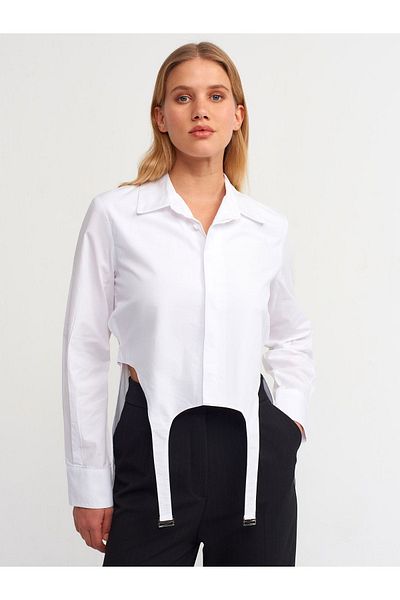 Dilvin 50181 Cămașă detaliată fereastră-albă