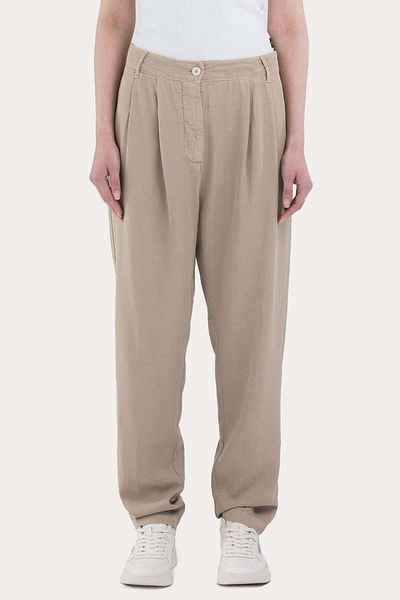 Replay Carrot Fit - Double Pleated Trousers with Side Pockets