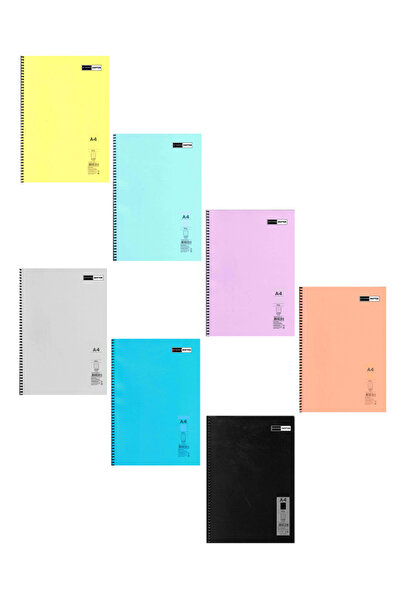 ADASRA Caiet școlar A4 Copertă din plastic cu inele 3 bucăți 120 coli în caro...