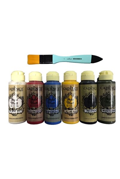 Cadence Style Mat Arilik Boya 6'lı Set + 350-1 Fırça