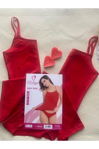 DONLİZZA Athlete Panties Set 3 Pieces Red