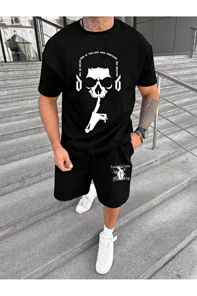 modaberry Fanaticism T-Shirt Σορτς - Μπλουζάκι με μαύρο σορτς κάτω μπλουζάκι ...