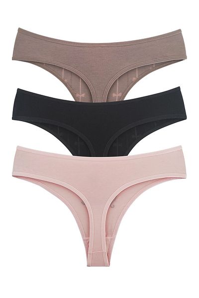 Soft Light Chiloți pentru damă, cu model, pachet de 3