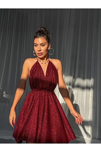 Gülşah Evecen Silver Short Dress ( Özel Tasarım Simli Elbise )