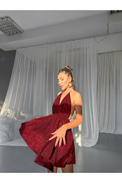 Gülşah Evecen Silver Short Dress ( Özel Tasarım Simli Elbise )