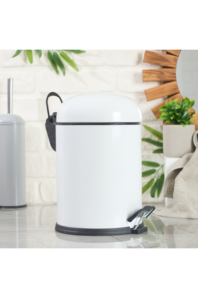 Evidea Bath Bon Çöp Kovası - Beyaz - 5 lt