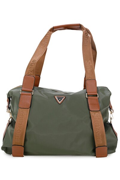 Shinzone Kadın Saten Valiz Haki Çanta