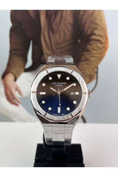Lee Cooper STEEL MEN'S WRISTWATCH CALENDAR 5 ATM WATERPROOF