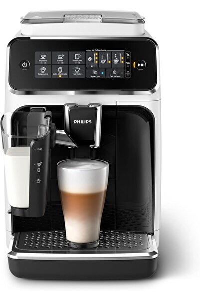 Philips Tam Otomatik Kahve Makinesi, 5 Kahve  (LatteGo Süt Sistemi) Beyaz/Piy...