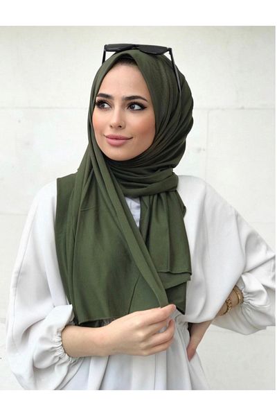 Mides scarf شال قطن ممشط-أخضر