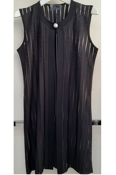 N.Y.YILDIZ STAR Large Size - 95 Size Window Burning, Stone Detailed Brooch Shawl Collar Vest