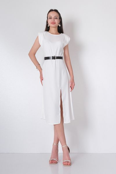 Yare Summer Belted Slit Dress