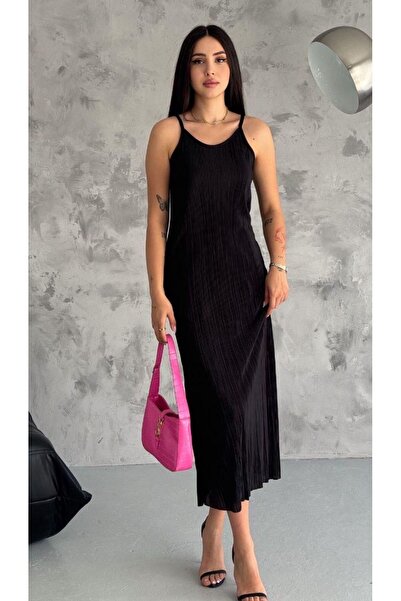 Ded COLLECTION Rochie de damă cu bretele, cu croială confortabilă, din stofă ...