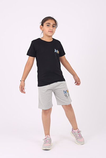 çiko kids Devojčin leptir Štampano okrugla kragna 100% pamuk set