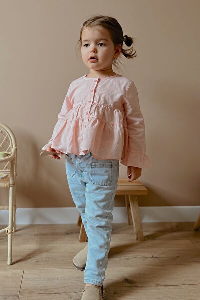 Oliven The Kid Розова риза за момиче