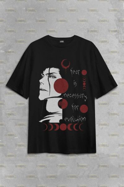 PENTHİLUS Bleach Front Printed Oversize T-shirt