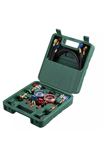 Emex Oto Klima Gaz Doldurma Seti Hongsen Hs-m01 R22 / R134 / R1234yf Manifold Hortumlu