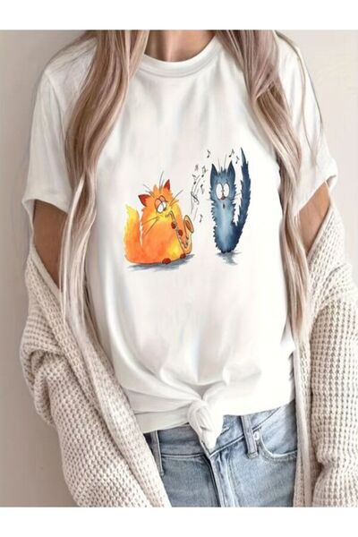 CLASSY.MODA Γυναικείο μπλουζάκι μονόχρωμο - Λευκό μπλουζάκι με κοντό μανίκι μ...