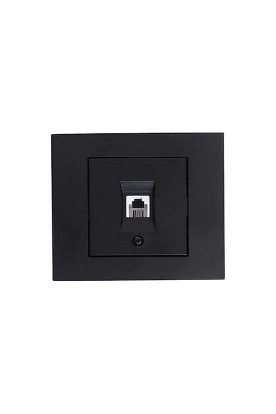Gözde aydınlatma إطار مقبس هاتف Ovivo Grano Black Numeris متضمن
