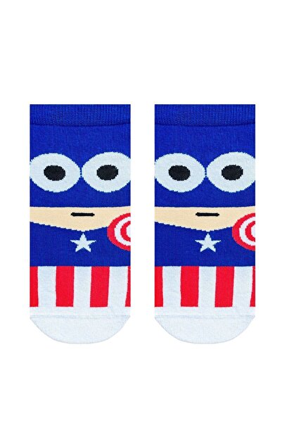 ZEYZEY MONKEY Super Hero Themed Set of 6 Unisex Seamless Booties Socks
