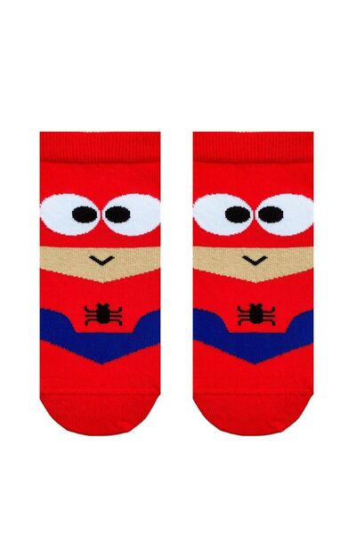 ZEYZEY MONKEY Super Hero Themed Set of 6 Unisex Seamless Booties Socks