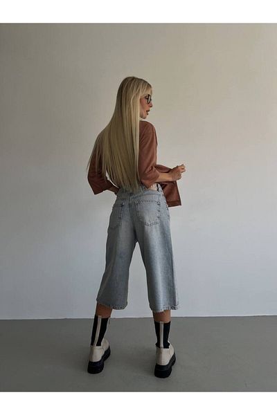 Borceelle Bermude din denim cu tăietură largi