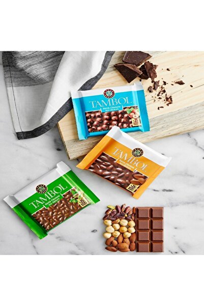 Kahve Dünyası Tambol 3'lü Çikolata Paketi ( Badem- Fıstık -fındık )