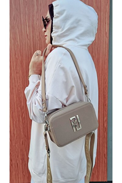 Just Polo JUSTPOLO حقيبة كتف وحقيبة كروس نسائية أصلية من لاكوست مكونة من 3 أقسام