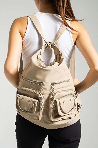 GP GUES POLO حقيبة كتف وحقيبة ظهر متعددة الأقسام بحجم كبير من MEGA