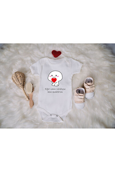 SPARKLY BABY قميص أطفال مطبوع عليه عبارة "You Can Kiss Me" مصنوع من القطن الع...