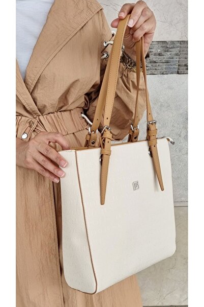 Just Polo JUSTPOLO المرأة كريم حجم كبير 4 حجرة حقيبة الكتف حمل حقيبة