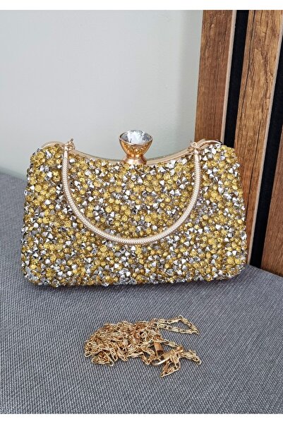 GP GUES POLO Women's Evening Dress Bag with Stone Detail