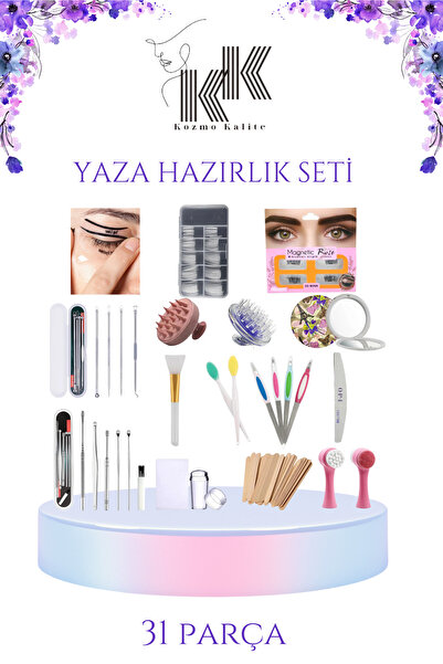 kozmokalite Cilt , Vücut Makyaj ve Bakım Aksesuarları Seti 31 Parça