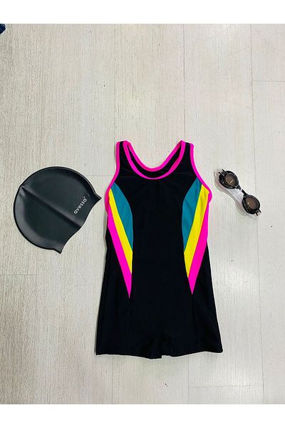 GC GÖKHAN CLUB Children's Swimming Set Swimsuit, Goggles, Bonnet