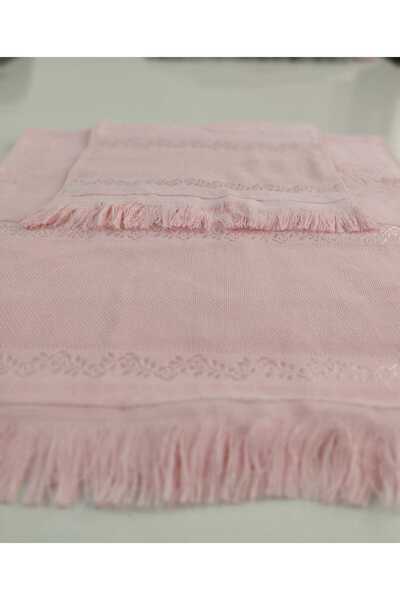 HMZ FiestA Мама і донька Etamın з вишивкою Маленький великий рушник - з бахромою (50x90,30x50)