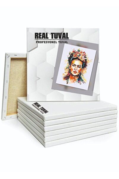 REAL TUVAL 10×10 Cm Arkadan Zımbalı -%100 Pamuk-tuval