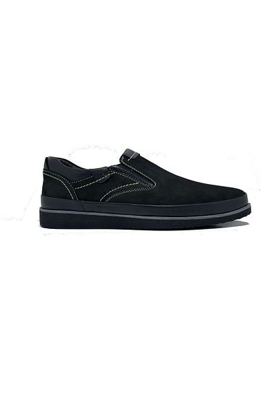 Slope 3510 Black/Nubuck Genuine Leather Casual Men's Shoes