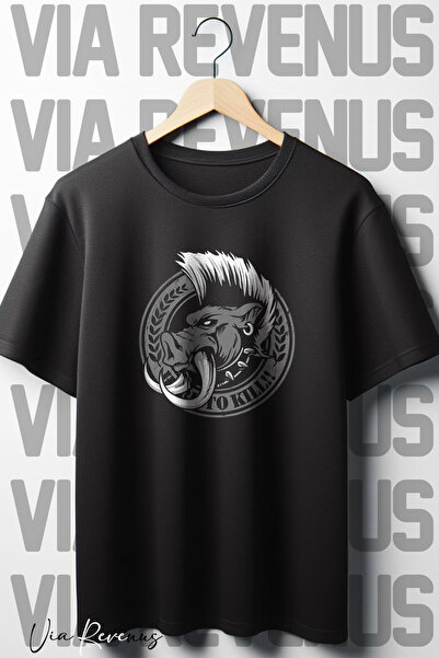 Vordevia Чорна оверсайз футболка з принтом в стилі панк