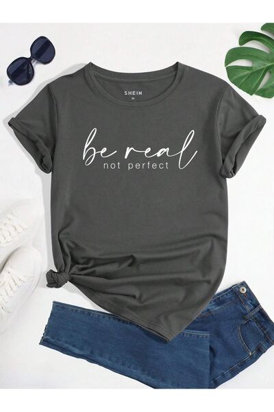 coolart Μπλουζάκι Be Real - Καλοκαιρινό κοντομάνικο μπλουζάκι με στάμπα καπνι...