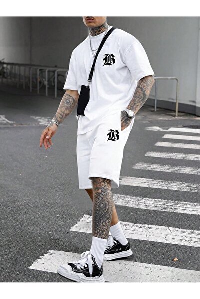 coolart Pantaloni scurți tricou cu sigla B - Pantaloni scurți pentru echipă, ...