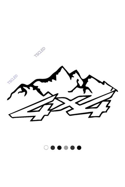 TSC ملصق للطرق الوعرة الجبلية 4x4 مقاس 15 سم